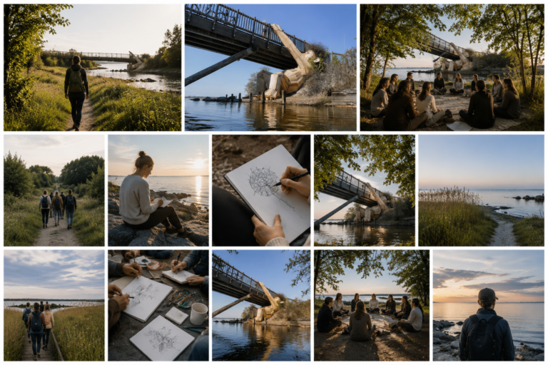 mindful walk and neurocreative experience
